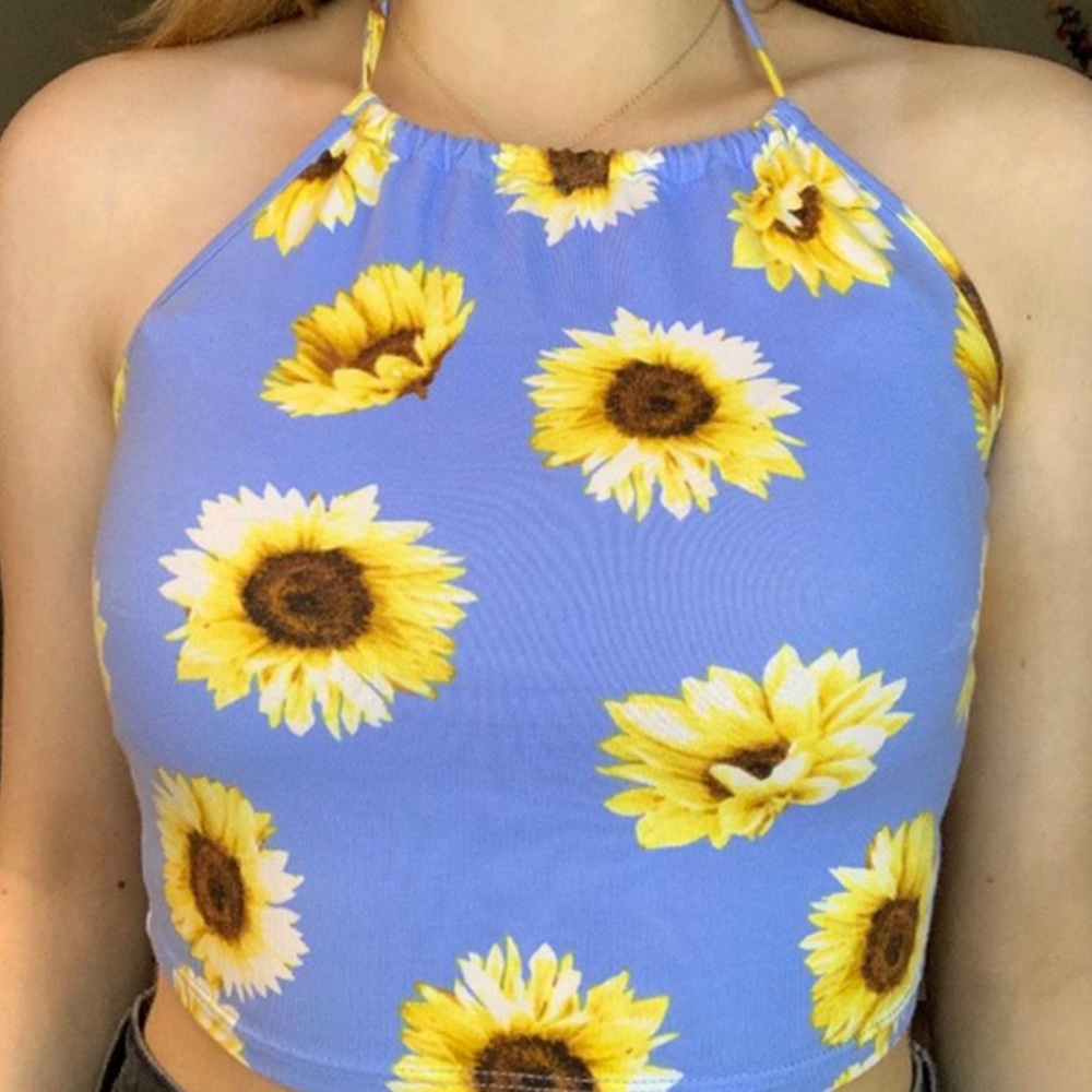 sunflower halter top